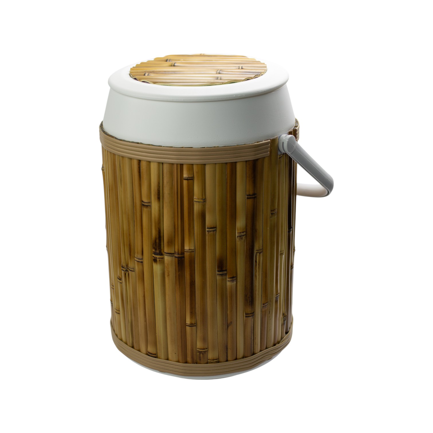 COOLER BRANCO COM BAMBU M