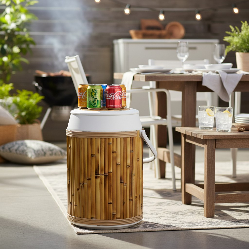 COOLER BRANCO COM BAMBU M - Imagem 4