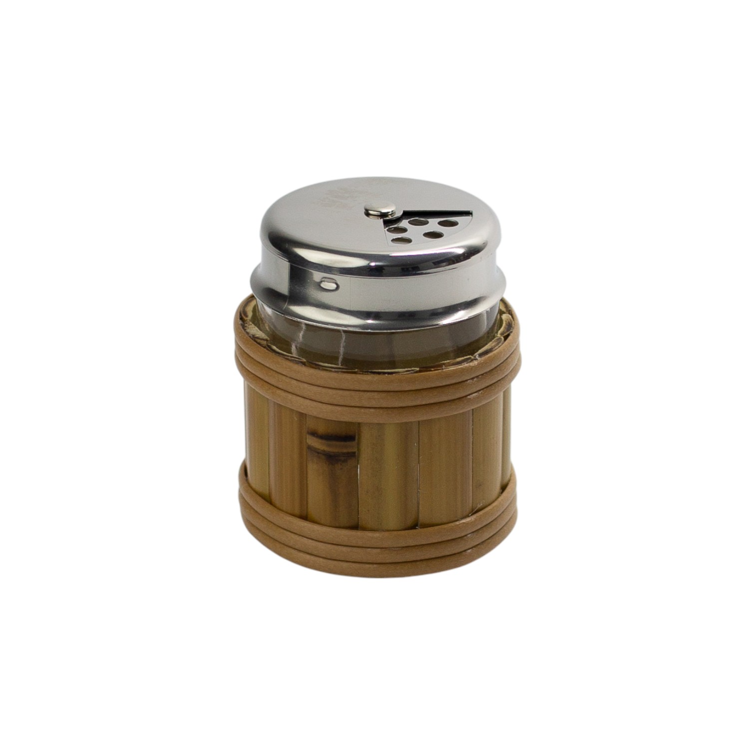 QUEIJEIRA/OREGANEIRA DE VIDRO, INOX E BAMBU