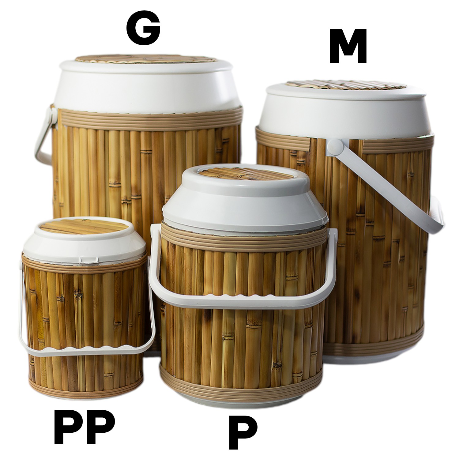 COOLER BRANCO COM BAMBU G - Imagem 5