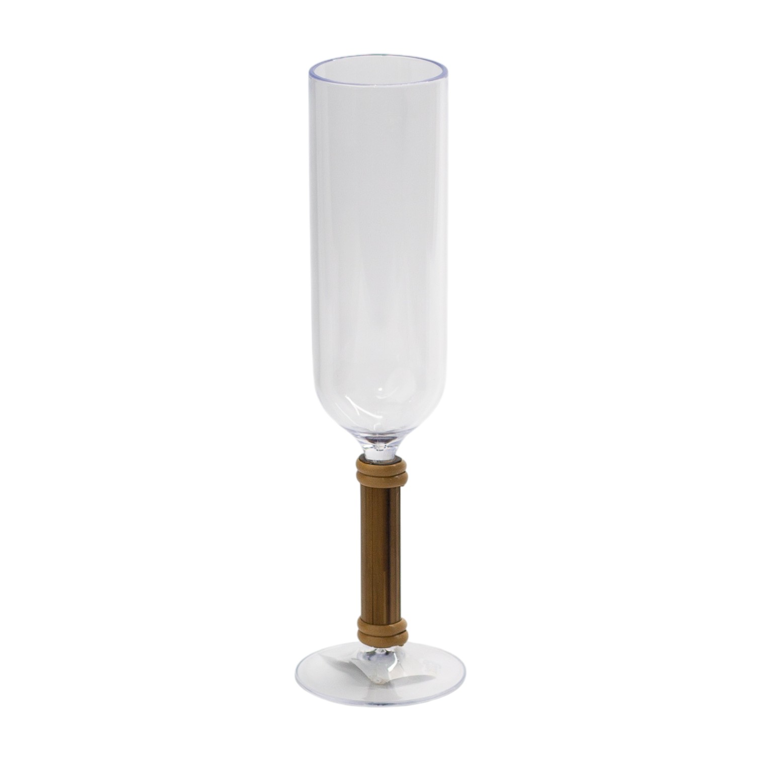 TAÇA DE ACRÍLICO COM DETALHE DE BAMBU PARA ESPUMANTE