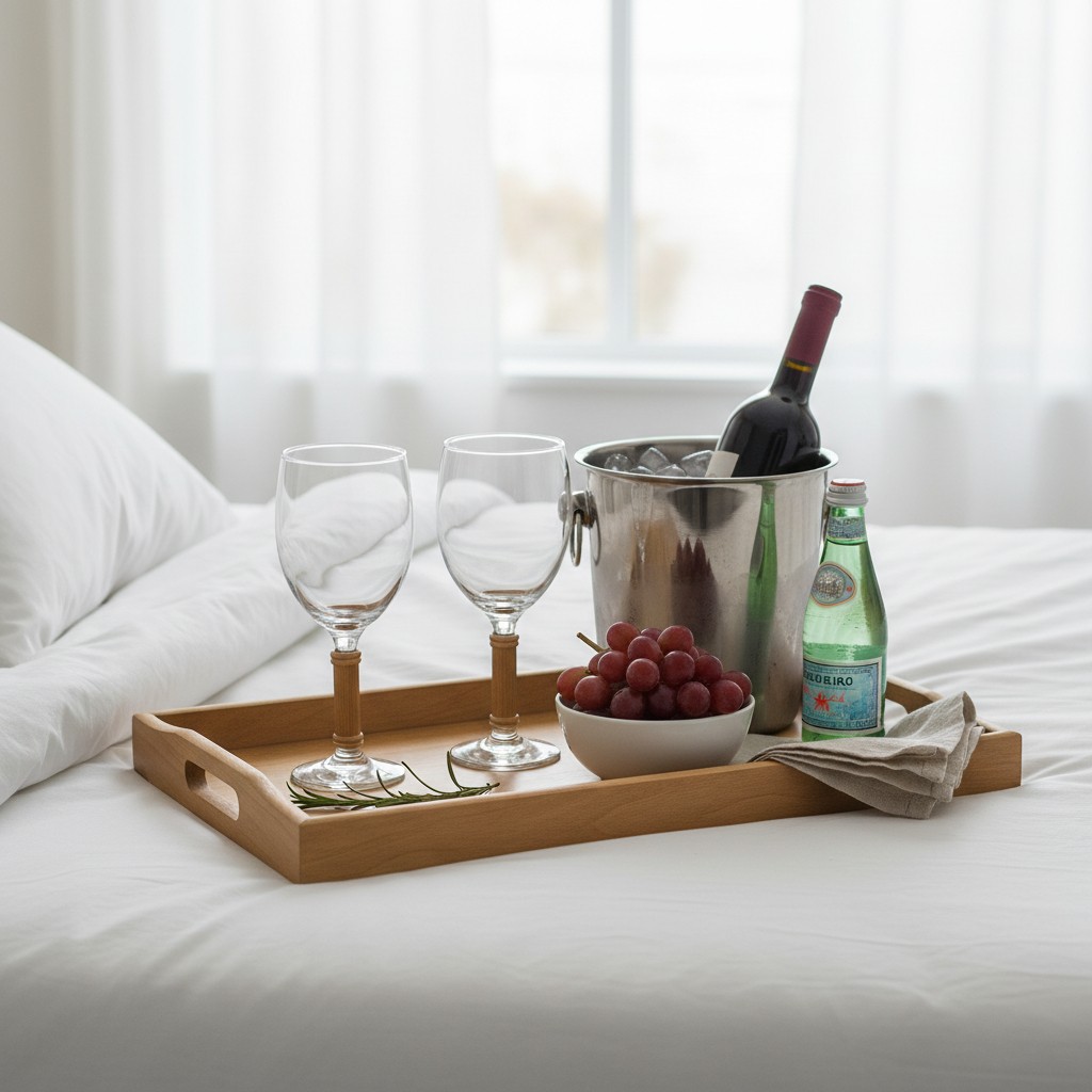 TAÇA DE VIDRO PARA ÁGUA / VINHO COM BAMBU - Imagem 2