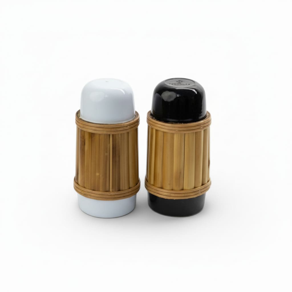 KIT 2 GARRAFAS TÉRMICAS COM BAMBU