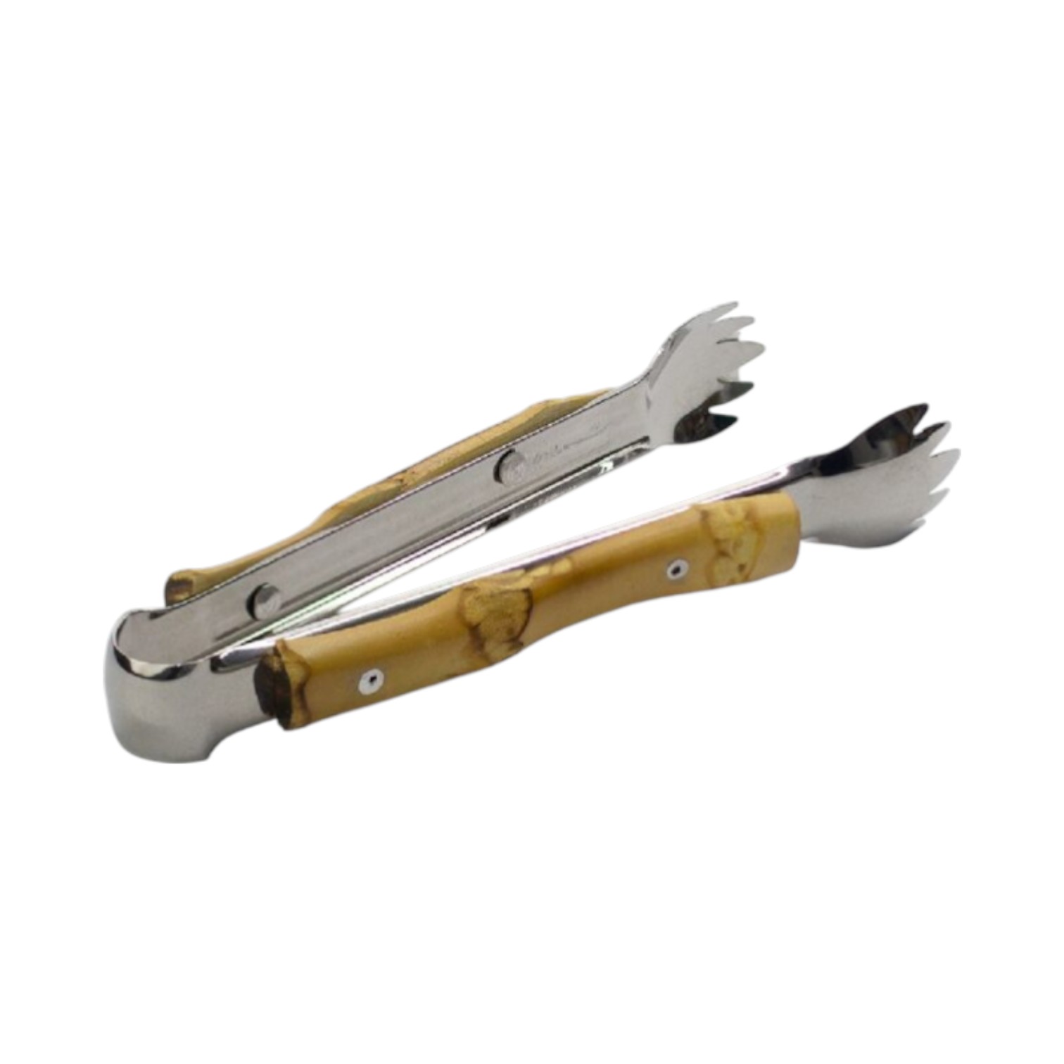 PEGADOR DE INOX COM DETALHE DE BAMBU MULTIUSO