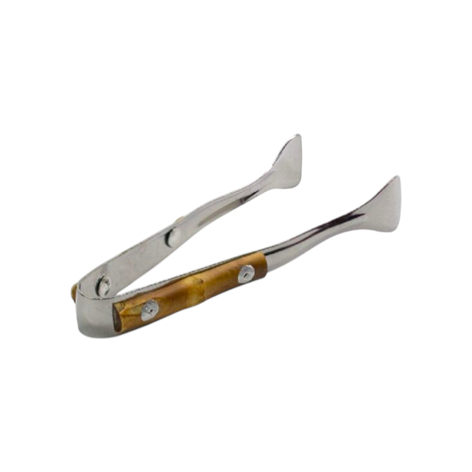 PEGADOR DE INOX COM DETALHE DE BAMBU PEQUENO