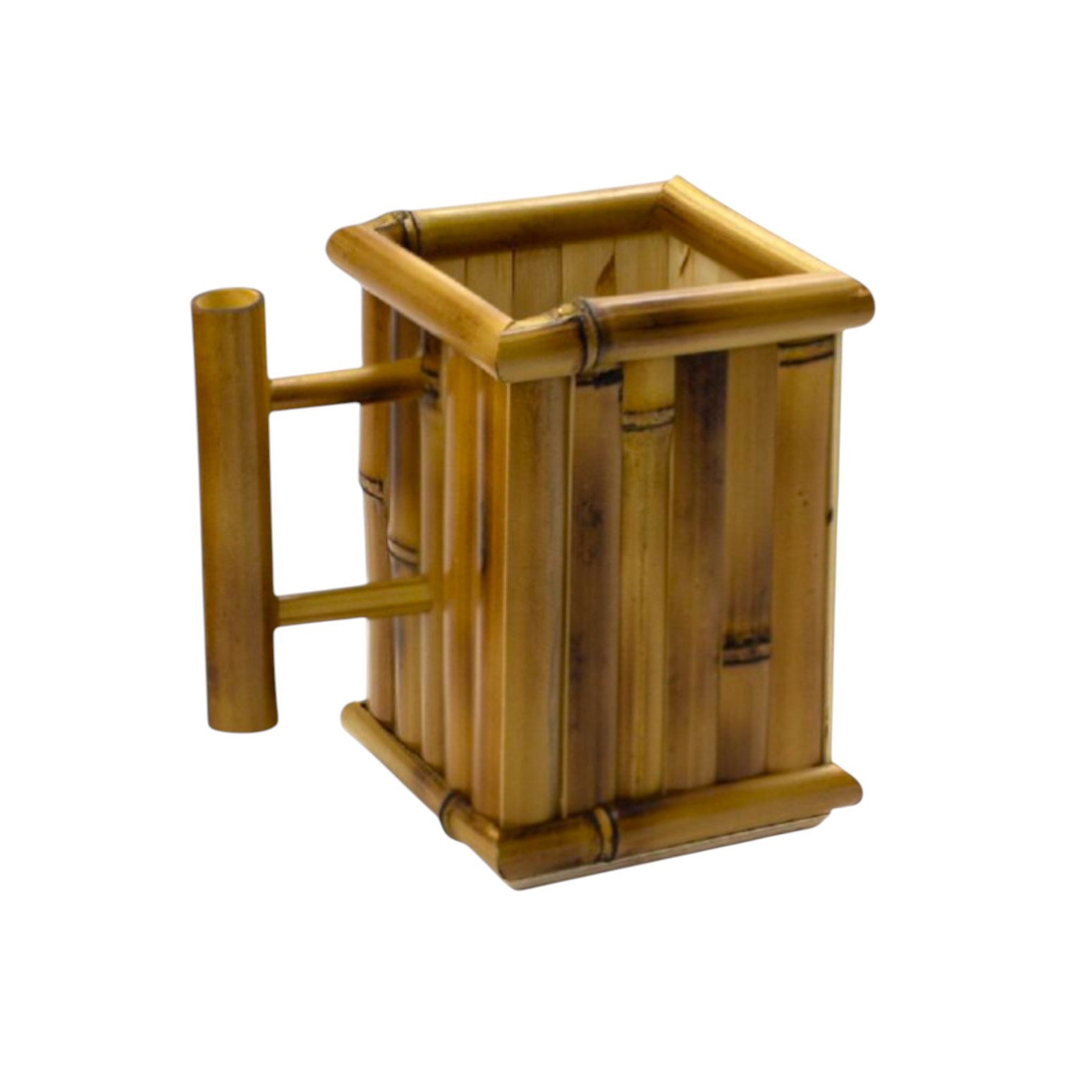 PORTA LEITE/SUCO DE BAMBU QUADRADO