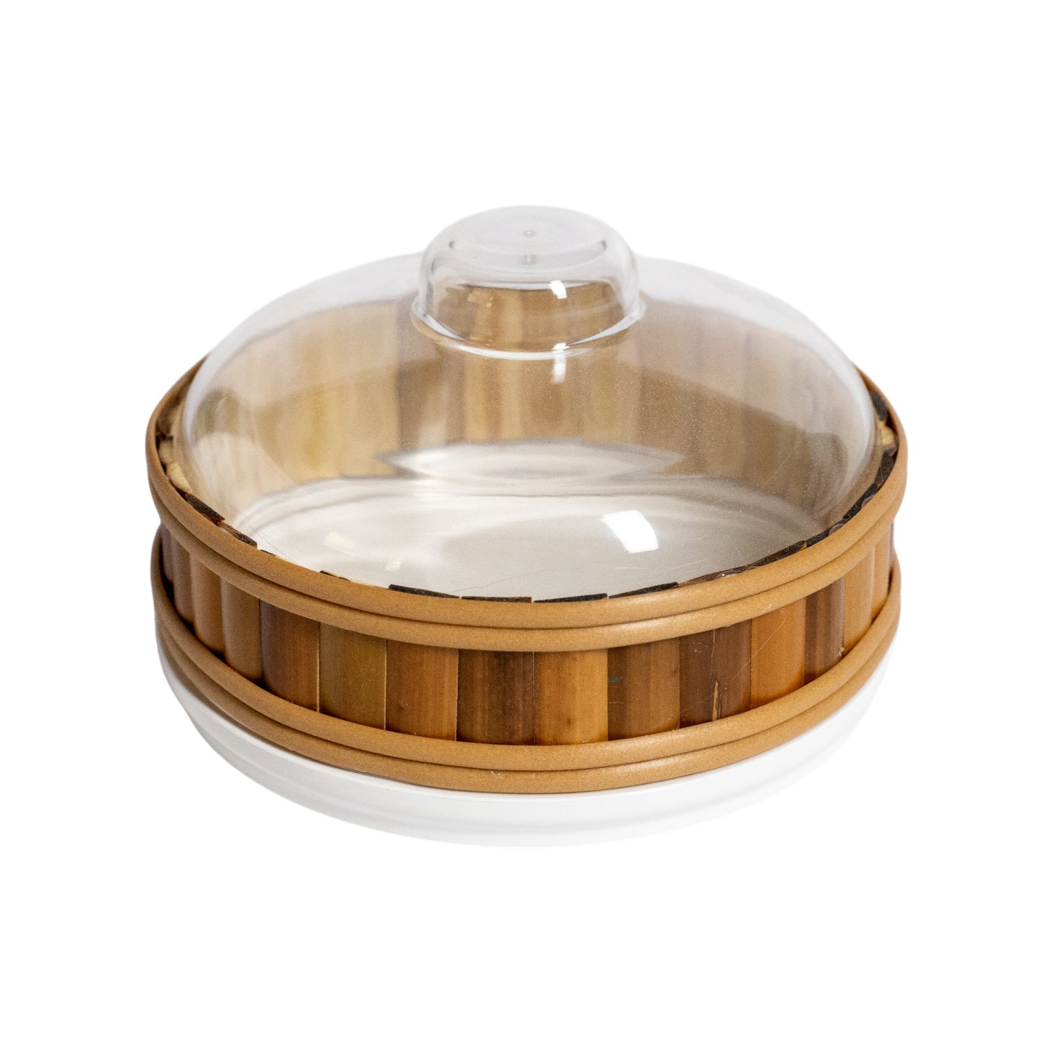 PORTA QUEIJO / QUEIJEIRA DE ACRÍLICO COM BAMBU
