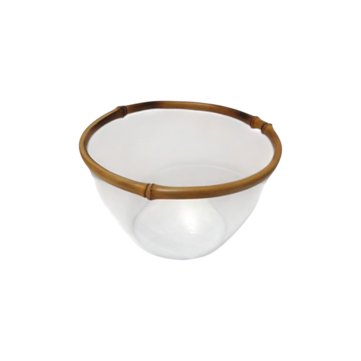 BOWL DE VIDRO REDONDO COM BAMBU M