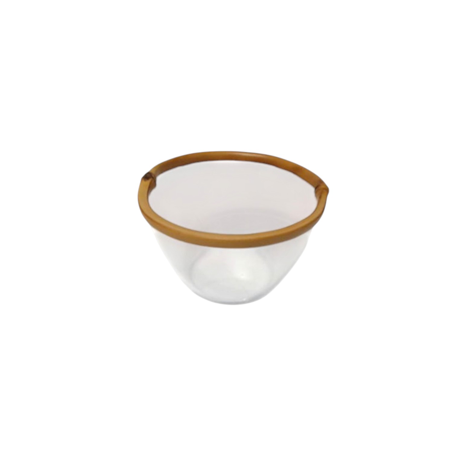 BOWL REDONDO DE VIDRO COM BAMBU P