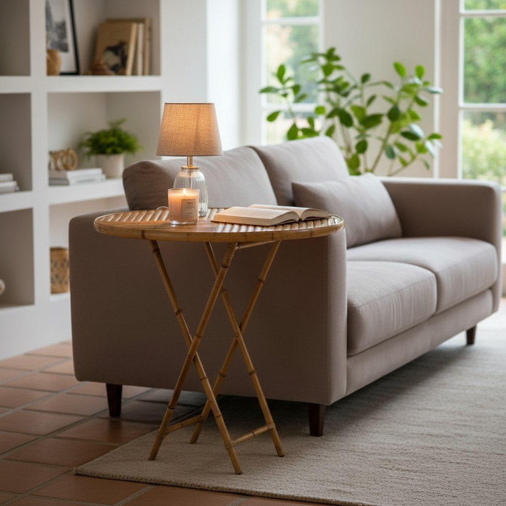 MESA DE APOIO DE BAMBU COM CAVALETE - Imagem 2