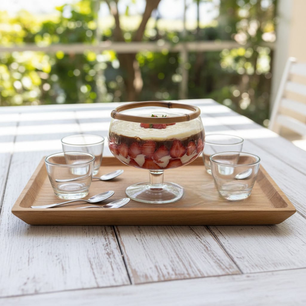 SALADEIRA DE VIDRO E DETALHE DE BAMBU COM PÉ M - Imagem 3