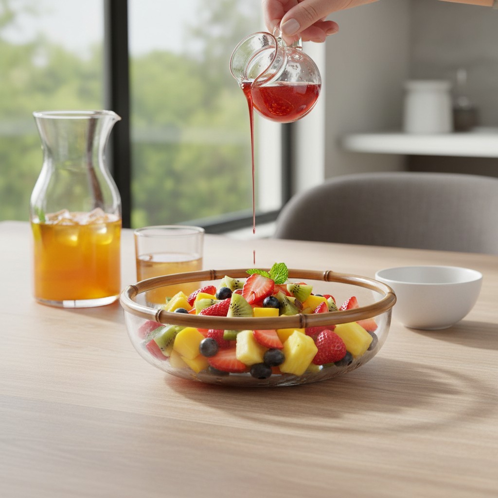 SALADEIRA DE VIDRO COM BAMBU M - Imagem 2