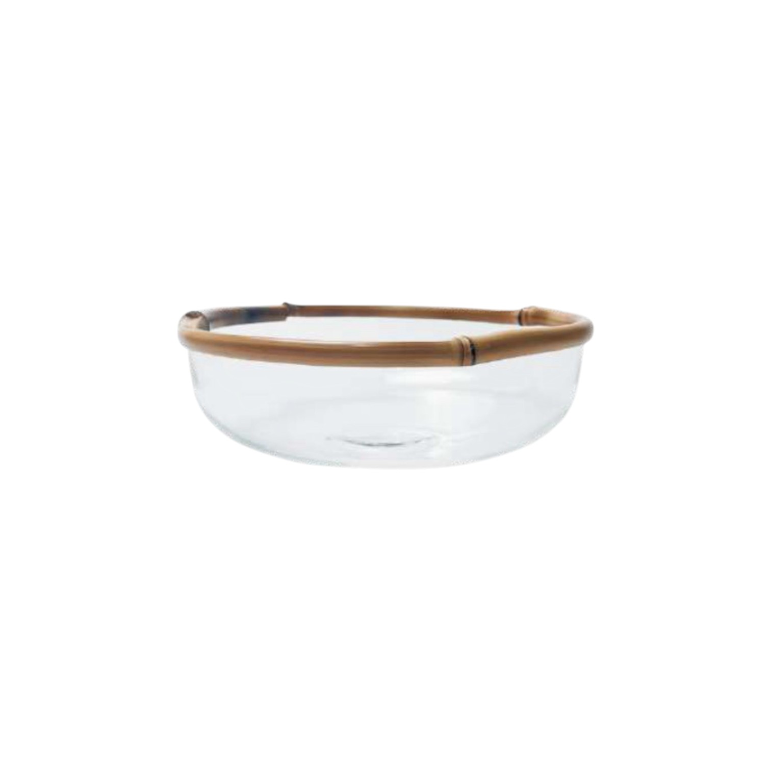 SALADEIRA DE VIDRO COM BAMBU P