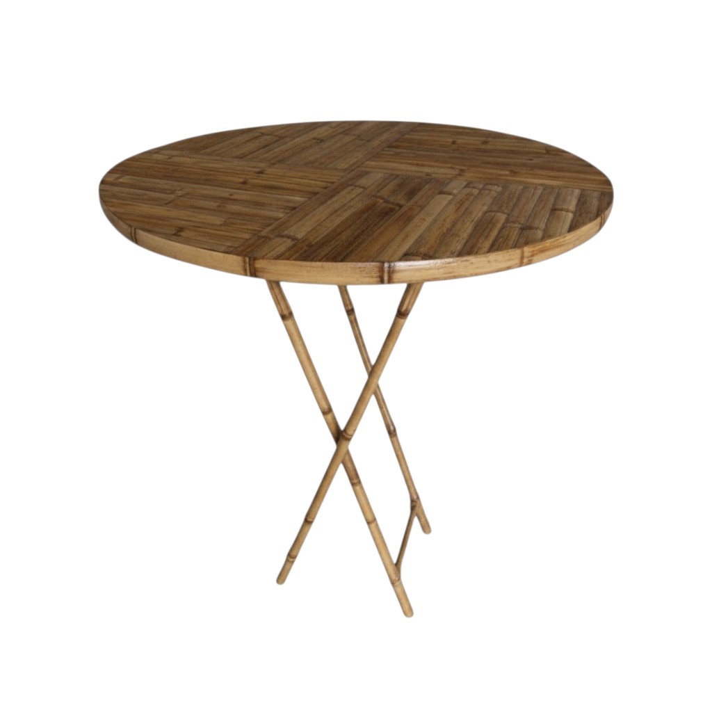 MESA DE APOIO DE BAMBU COM CAVALETE