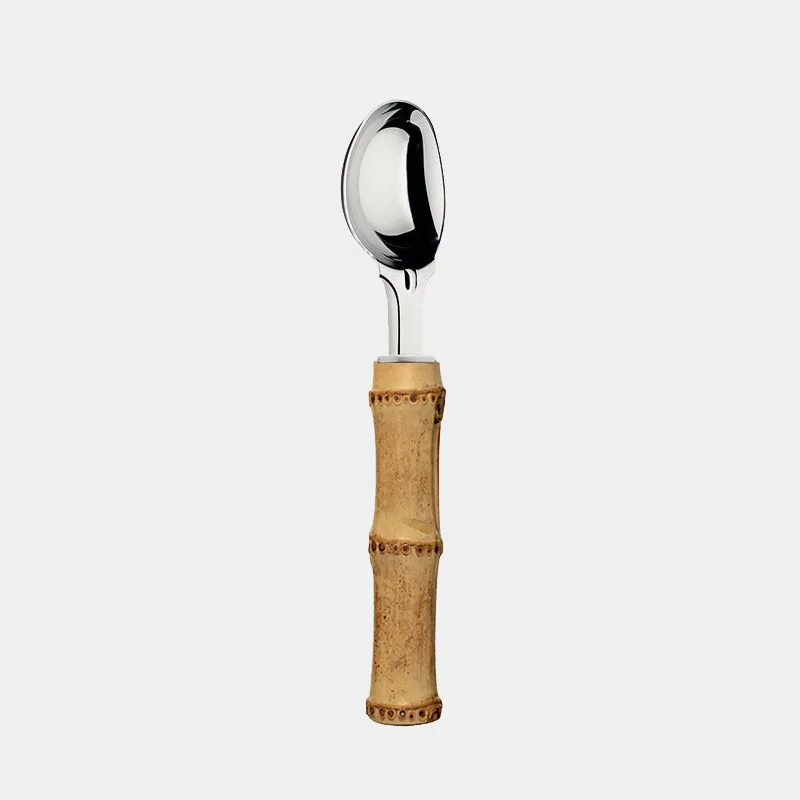 CONCHA PARA SORVETE COM CABO DE BAMBU