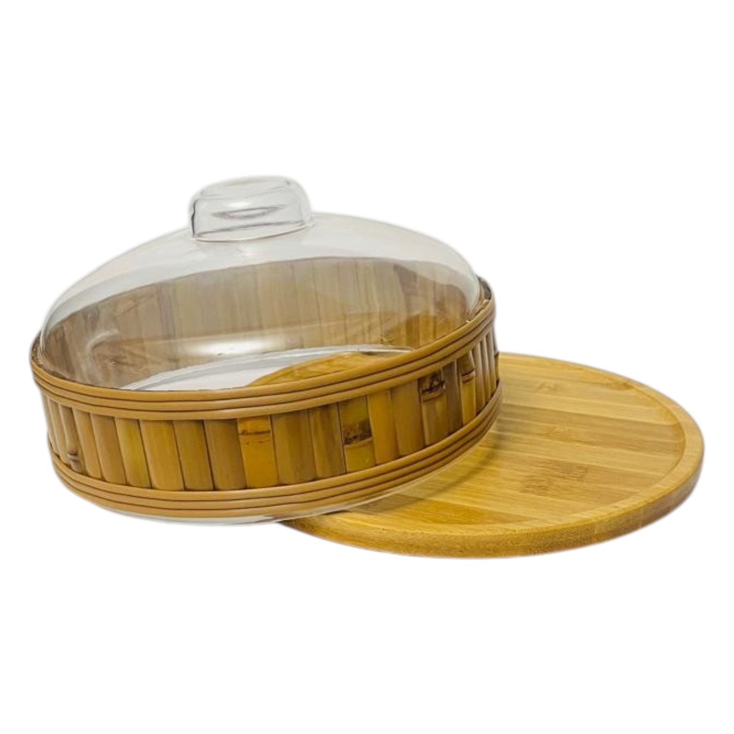 BOLEIRA SEM PÉ DE BAMBU COM ACRÍLICO - COLEÇÃO RAÍZES - Imagem 5