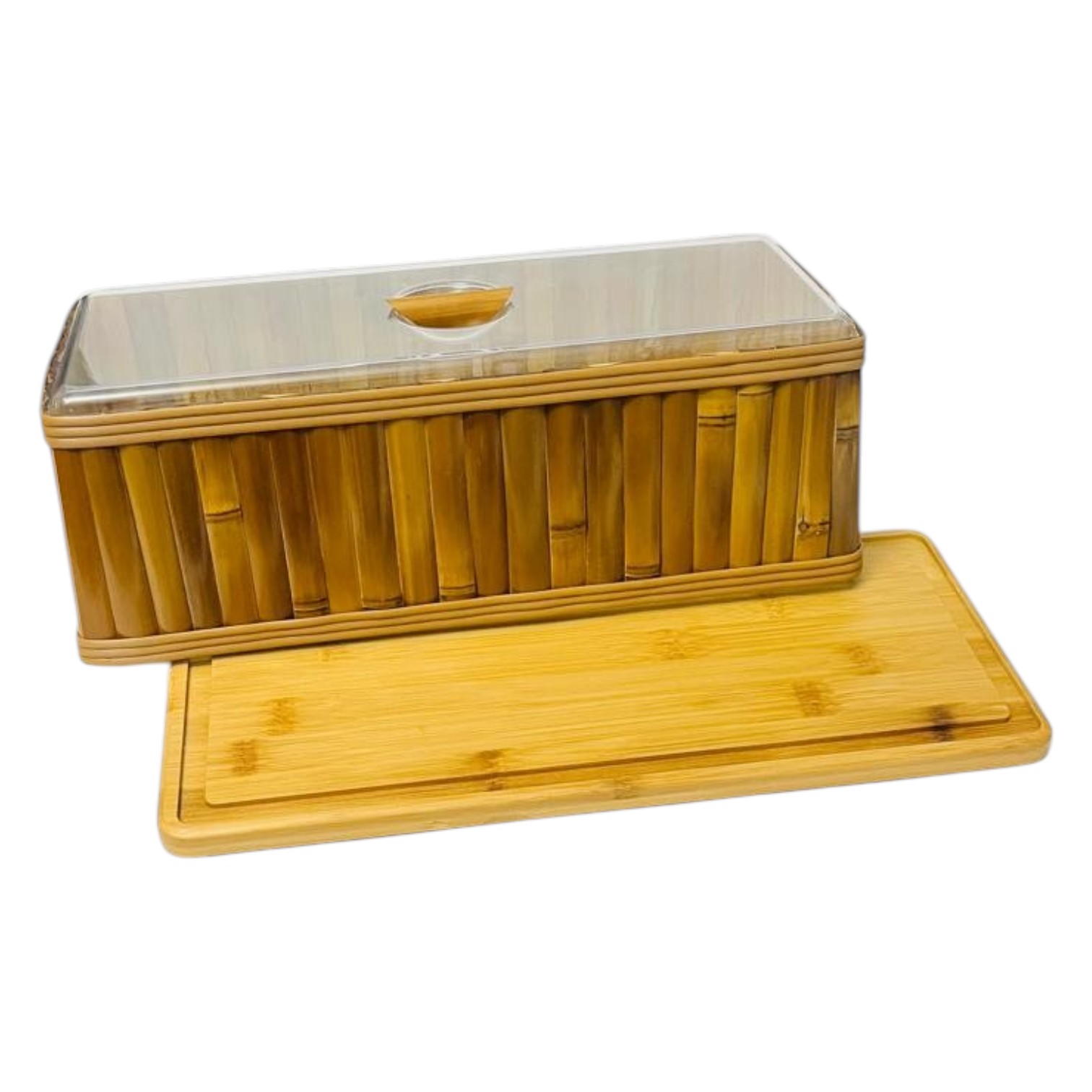 PORTA PÃO/TORTA DE BAMBU COM ACRÍLICO - COLEÇÃO RAÍZES - Imagem 5